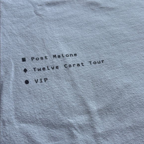 Post Malone Twelve Carat Tour VIP Butterfly Graphic T Shirt medium - Picture 4 of 6